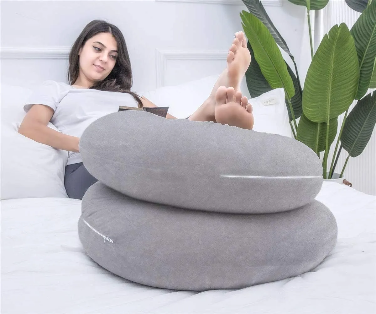 Pregnancy Pillow, C Shaped Full Body Pillow for Maternity Support and Pregnant Women Sleeping with Velvet Cover (Dark Grey)