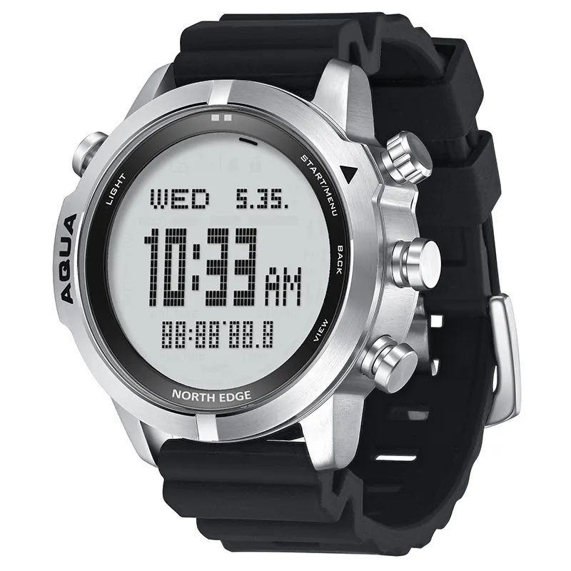 Premium Dive Smart Watch for Men – 50M Waterproof, Altimeter, Barometer, Compass, Diving Log, Free Diving Mode, Step Counter, Stopwatch, Air Pressure, CR2450 Battery