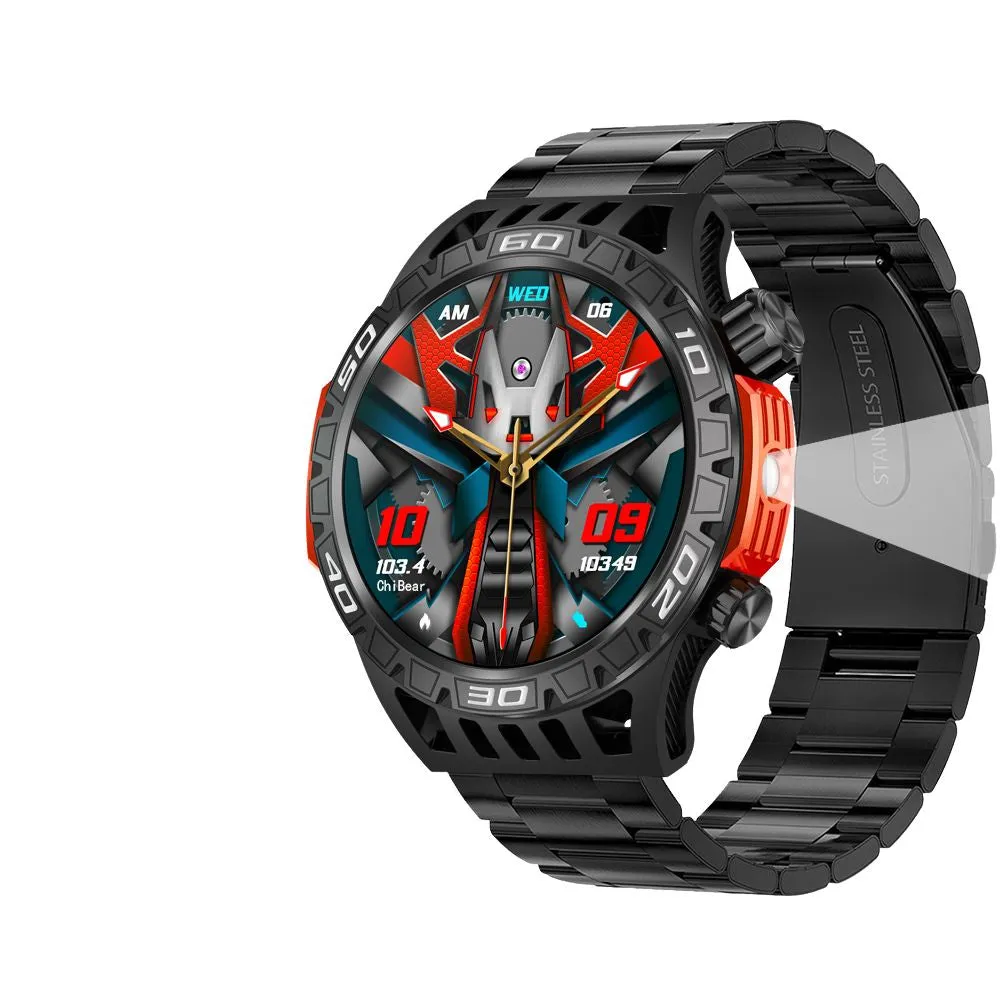 Premium Fitness Smart Watch for Men – 1.46" Display, Heart Rate Monitor, Blood Pressure, IP68 Waterproof, Bluetooth Calling, Sports Tracker, Compass