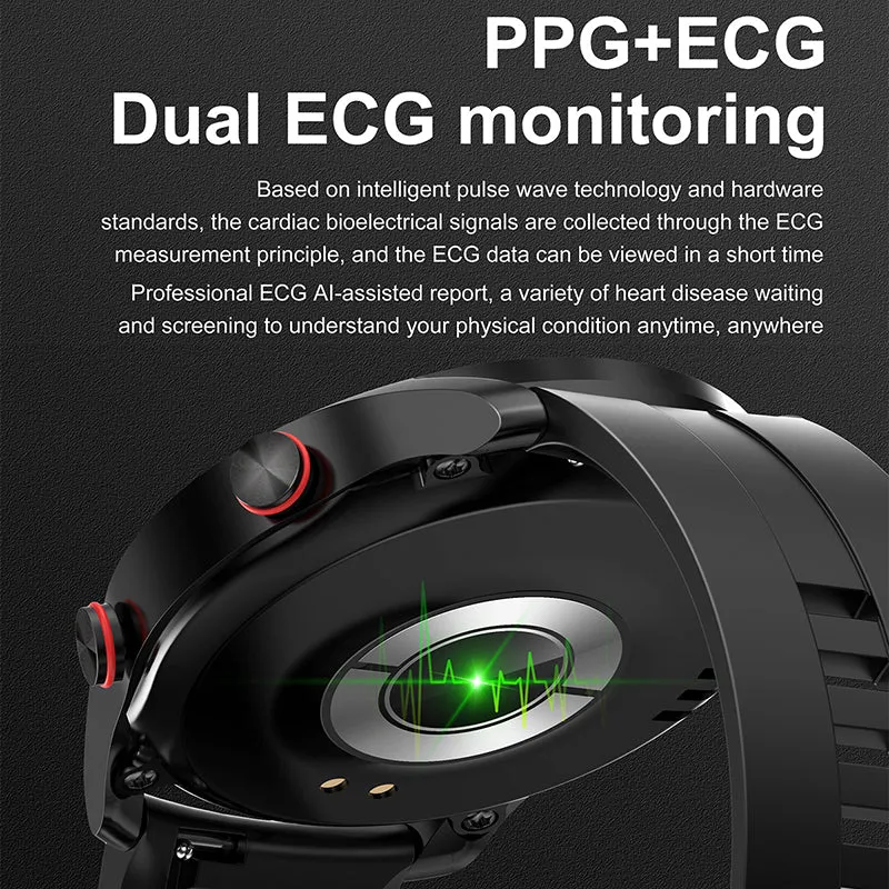 Premium Fitness Smart Watch for Men – 1.46" Display, Heart Rate Monitor, Blood Pressure, IP68 Waterproof, Bluetooth Calling, Sports Tracker, Compass