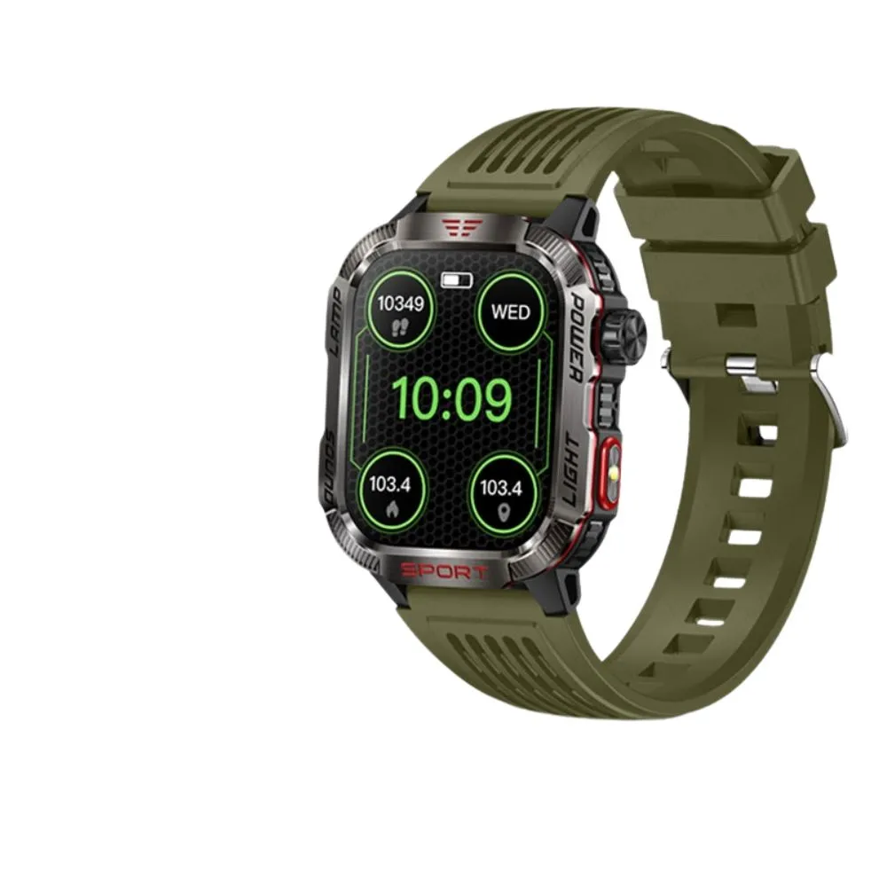 Premium GPS Smartwatch for Men – 2.01" HD Display, Waterproof, Bluetooth Calling, Compass, Flashlight, Fitness Tracker, 600mAh Battery, Outdoor Sport Mode