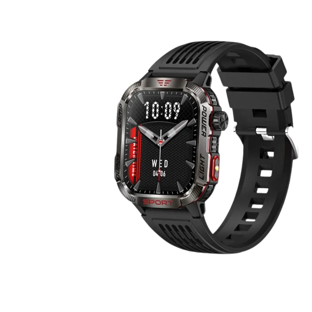 Premium GPS Smartwatch for Men – 2.01" HD Display, Waterproof, Bluetooth Calling, Compass, Flashlight, Fitness Tracker, 600mAh Battery, Outdoor Sport Mode