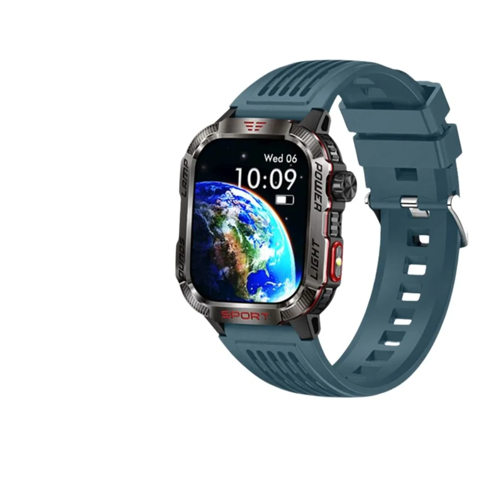 Premium GPS Smartwatch for Men – 2.01" HD Display, Waterproof, Bluetooth Calling, Compass, Flashlight, Fitness Tracker, 600mAh Battery, Outdoor Sport Mode