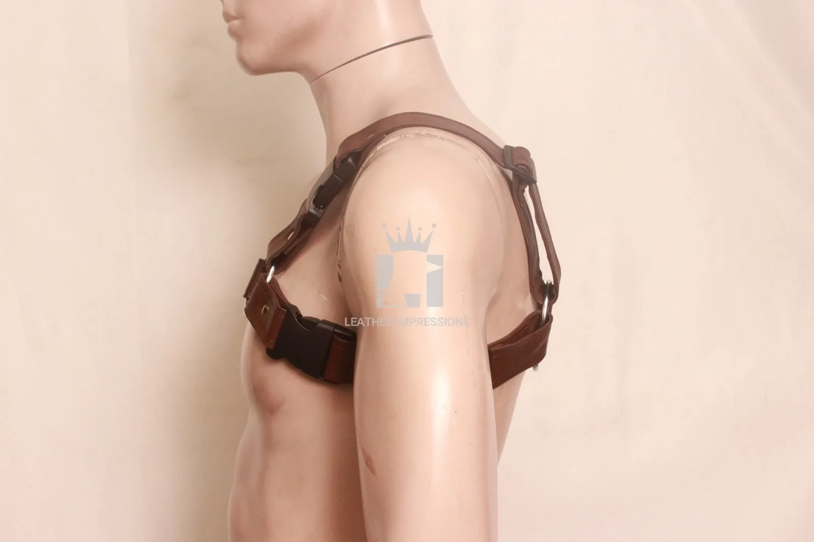 Premium Leather Chest Harness For Mens