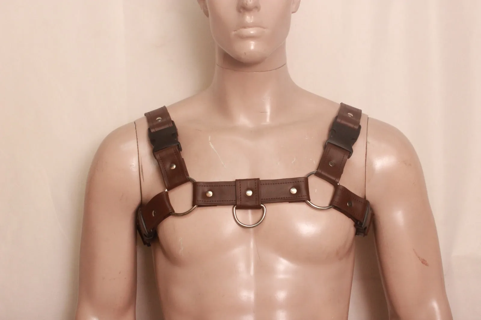Premium Leather Chest Harness For Mens