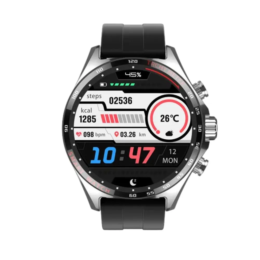 Premium Outdoor Sports GPS Smart Watch for Men – Bluetooth Call, HD AMOLED Screen, Health Monitoring, Compass, IP68 Waterproof, Multi-Sport Mode, Sleep & Blood Oxygen Monitoring, Music Control