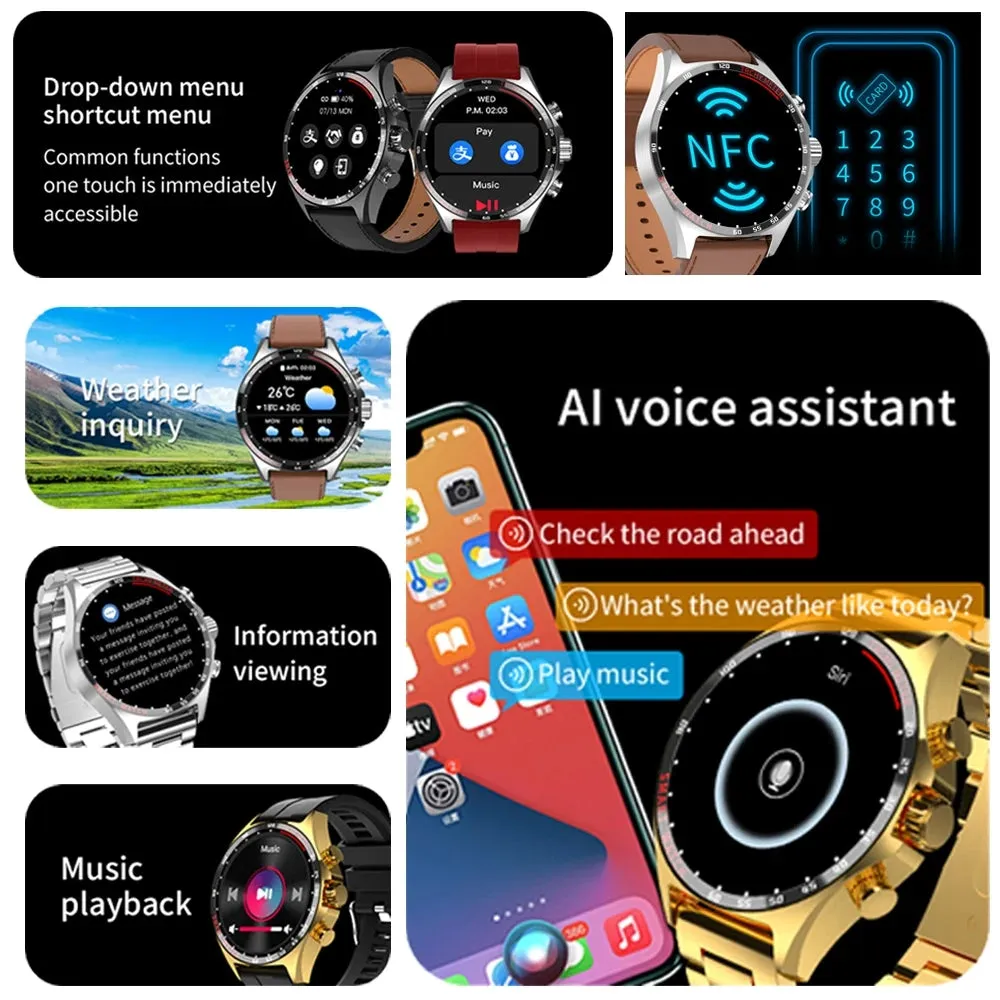 Premium Outdoor Sports GPS Smart Watch for Men – Bluetooth Call, HD AMOLED Screen, Health Monitoring, Compass, IP68 Waterproof, Multi-Sport Mode, Sleep & Blood Oxygen Monitoring, Music Control