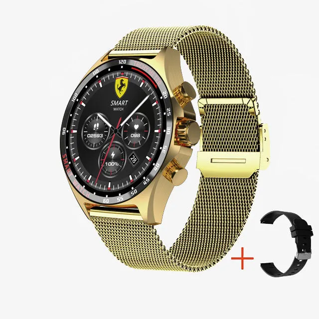 Premium Outdoor Sports GPS Smart Watch for Men – Bluetooth Call, HD AMOLED Screen, Health Monitoring, Compass, IP68 Waterproof, Multi-Sport Mode, Sleep & Blood Oxygen Monitoring, Music Control