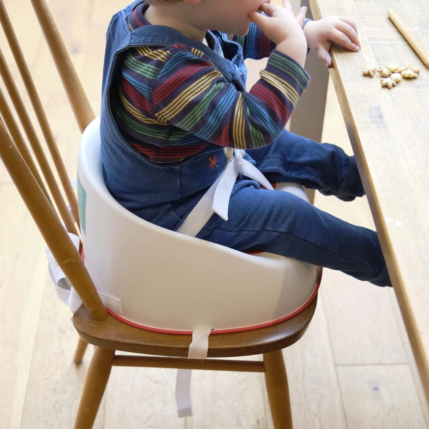 Prince Lionheart Baby Booster Squish Seat for Dining Table, Soft Seat with 3-Point Harness and Dual-Strap System for Toddler