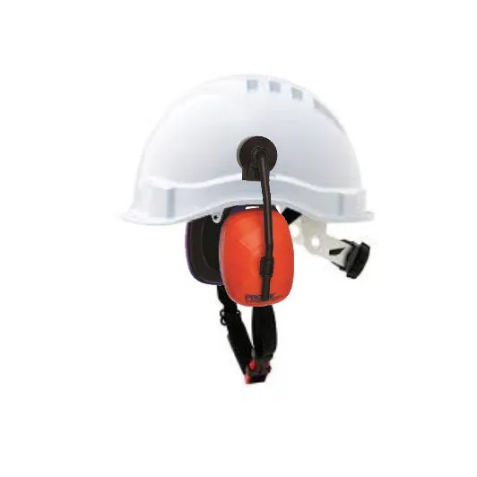 ProChoice V6 Hard Hat Vented Micro Peak White (HHV6MP-W) with Viper Earmuffs (HHEM)