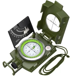 Professional Compass Metal Compass Sighting Clinometer Waterproof IP65 with Carry Bag