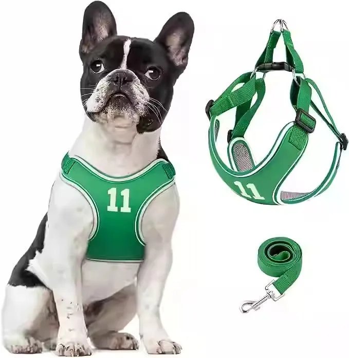 PupMode Adjustable Frenchie Harness Set – Soft Secure and Easy to Use