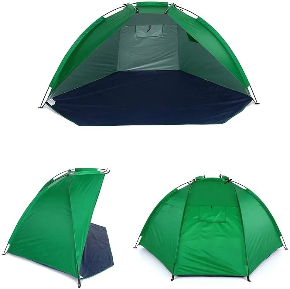 Quick Opening Pop Up Tent Beach Awning Sun Shelter Half-Open Tent Shade Ultralight for Outdoor Camping Fishing Picnic Park