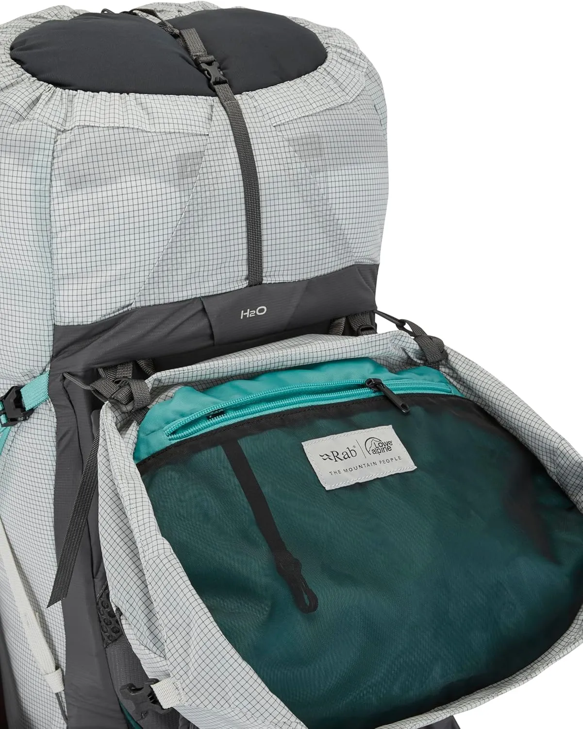 Rab Women's Muon ND Hiking Pack - Lightweight Durable Backpack for Hiking, Trekking, & Backpacking - Pewter/Graphene - 50-Liter (Back Length - Small)