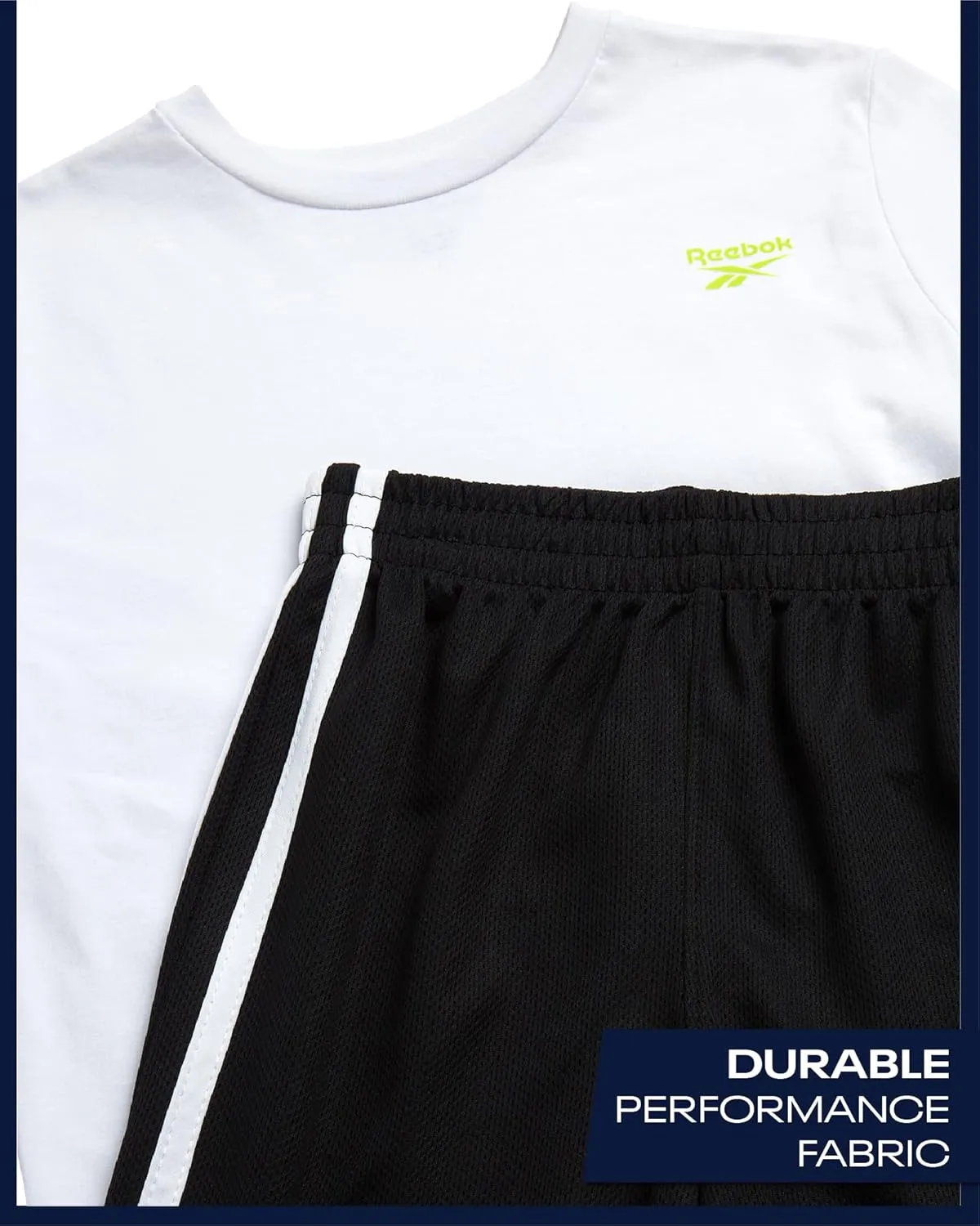 Reebok Boys Athletic Shorts Set - 2 Piece Summer Clothes Outfit with Graphic Tee and Boys Basketball Shorts for Active Kids