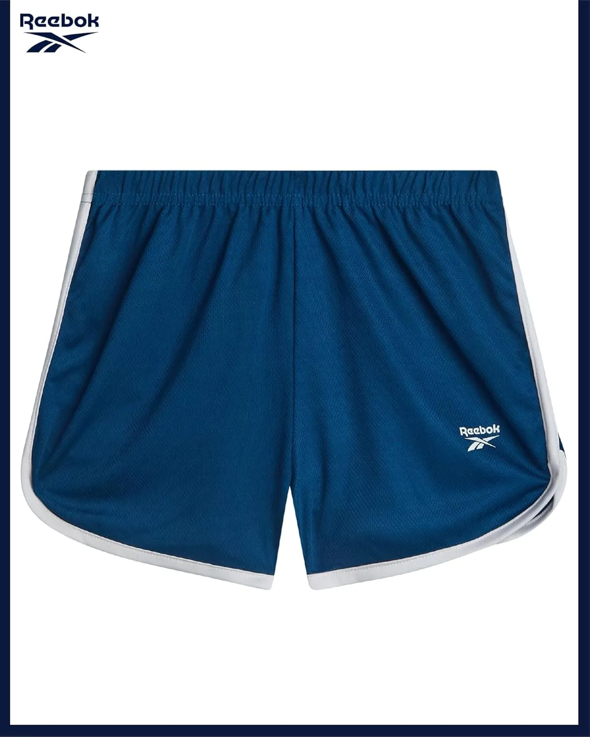 Reebok Girls Athletic Shorts - 3 Pack Active Performance Lightweight Mesh Dolphin Girls Shorts for Running Soccer Gym (7-12)