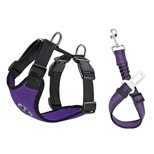 Reflective Dog Car Seat Belt Harness