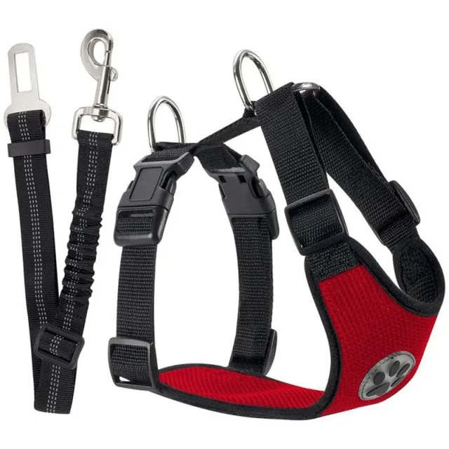 Reflective Dog Car Seat Belt Harness