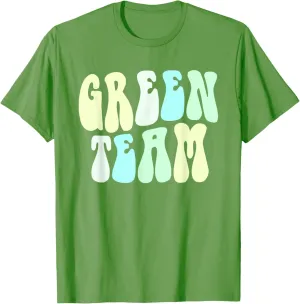 Retro GREEN TEAM Building War Game 60's Go Summer Camp Squad T-Shirt