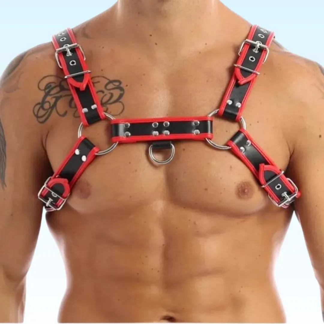 ROCCO - Red Bulldog Men's Leather Bulldog Harness