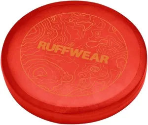 Ruffwear, Camp Flyer Dog Toy, Lightweight and Flexible Disc for Throw and Fetch, Red Sumac