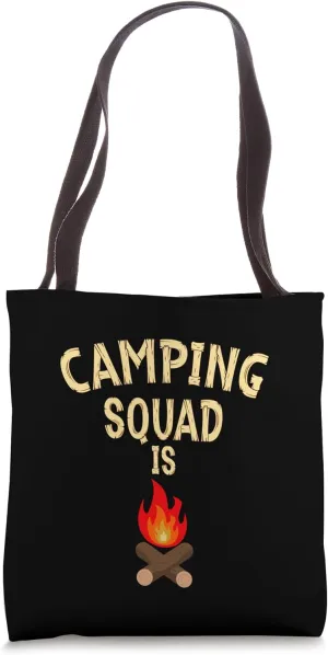 RV Camping is Awesome - Camping Squad is Lit Funny Camping Tote Bag