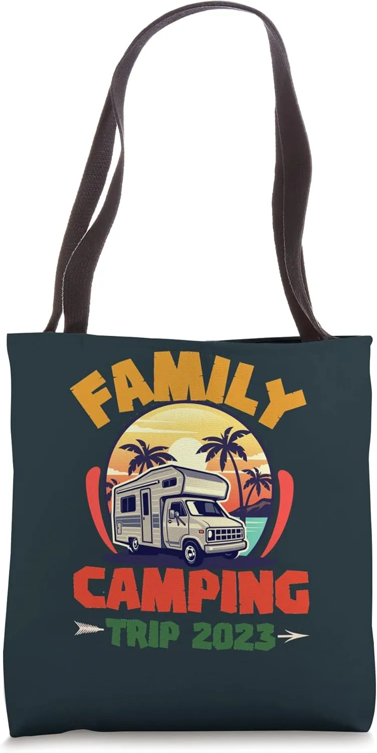 RV Pilot Camper Caravan Family Camping Trip 2023 Tote Bag
