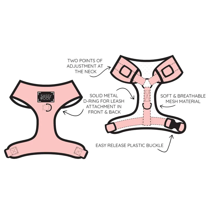 Sassy Woof Adjustable Harness - Neon Yellow