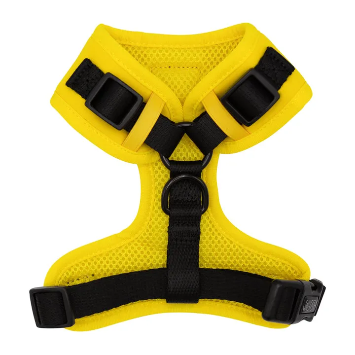 Sassy Woof Adjustable Harness - Neon Yellow