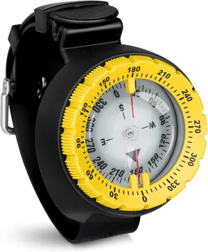 Scuba Compass, Professional Waterproof 5ATM Dive Wrist Compass with TPU Band for Outdoor Sports Diving, Sailing, Hiking, Survival Emergency