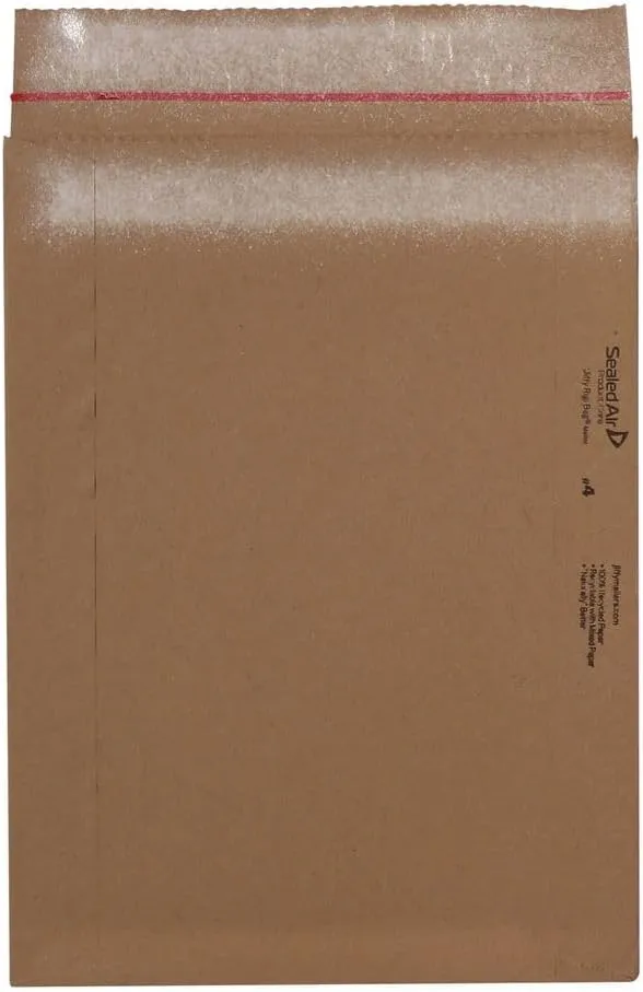 Sealed Air Jiffy Rigi Bag Shipping Rigid Mailers, Case of 200, Recycled Bend Free Puncture Proof Fiberboard Mailing Envelope, #4-9.5" x 14.5", Kraft