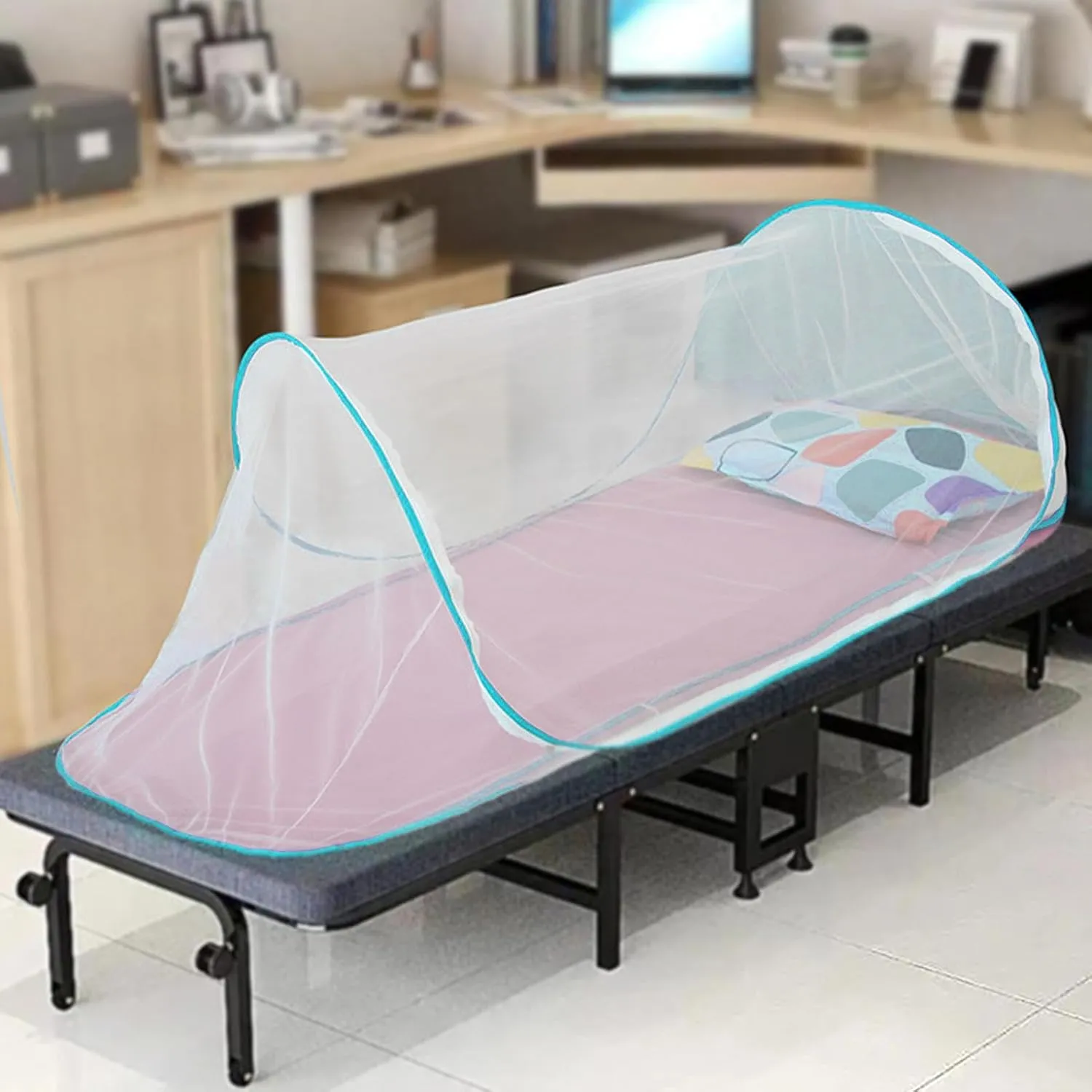 Shakven Foldable Mosquitoss Net for Single Bed | Portable Folding Fine Mesh Travel Netting Tent, Ultralight Sleeping Bag Fly Net, Accessories for Traveling