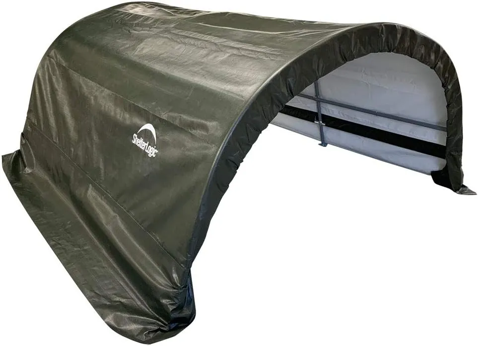 ShelterLogic 8' x 10' x 5' Small Round Livestock and Agricultural Storage and Shade Shelter Kit