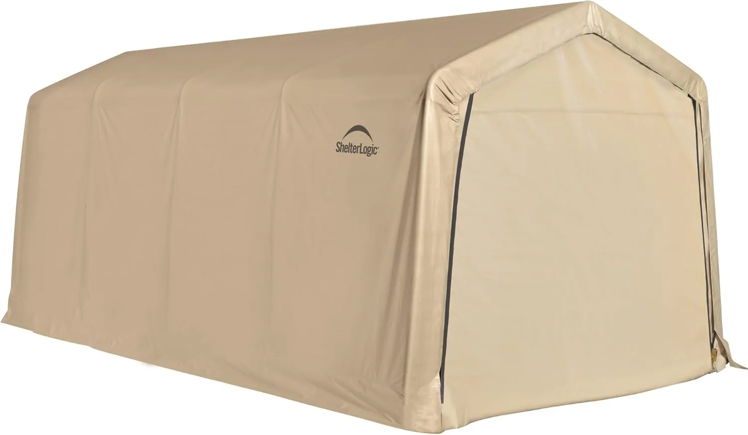 ShelterLogic Peak Style Roof Instant Garage Carport Car Canopy with Steel Frame and Waterproof UV-Treated Cover