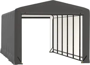 ShelterLogic ShelterTube Garage & Storage Shelter, 12' x 27' x 10' Heavy-Duty Steel Frame Wind and Snow-Load Rated Enclosure, Gray