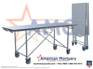 Single Folding Mortuary Dressing Table | Space-Saving Design