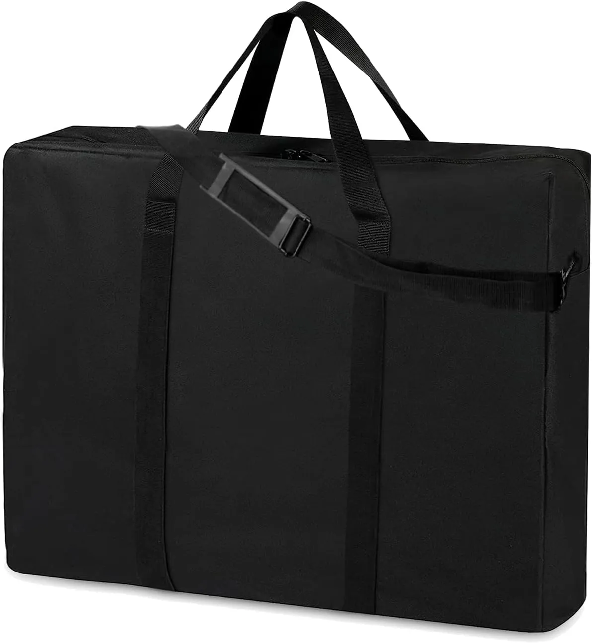SIRUITON Folding Table Storage Bag, Portable 600D WaterProof Carry Bag for Folding Picnic/Camp Tables with Reinforcing Plate & Shoulder Strap, 24" D x 24" W x4.5 H Fits 4FT Folding Tables（bag only）