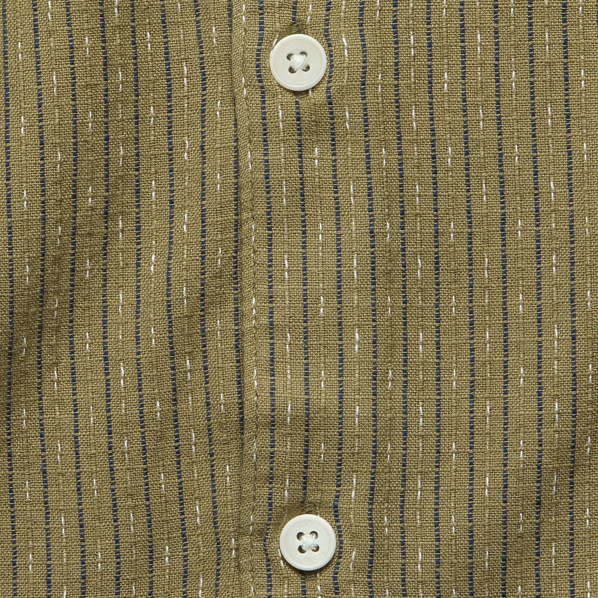 Slub Stripe Didcot Shirt - Khaki