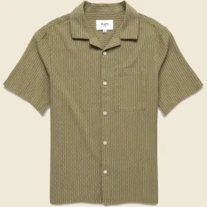 Slub Stripe Didcot Shirt - Khaki