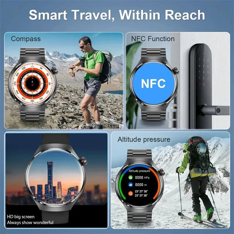 Smartwatch 1.6 inch HD Screen BT Call Compass NFC Waterproof Smart