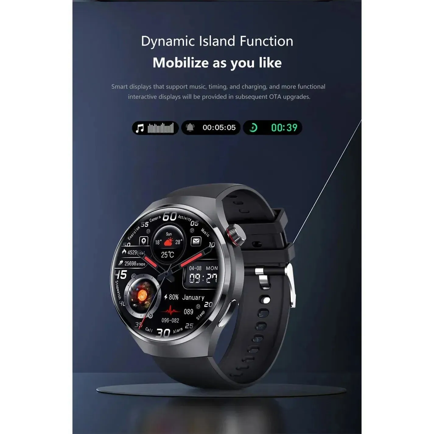 Smartwatch 1.6 inch HD Screen BT Call Compass NFC Waterproof Smart