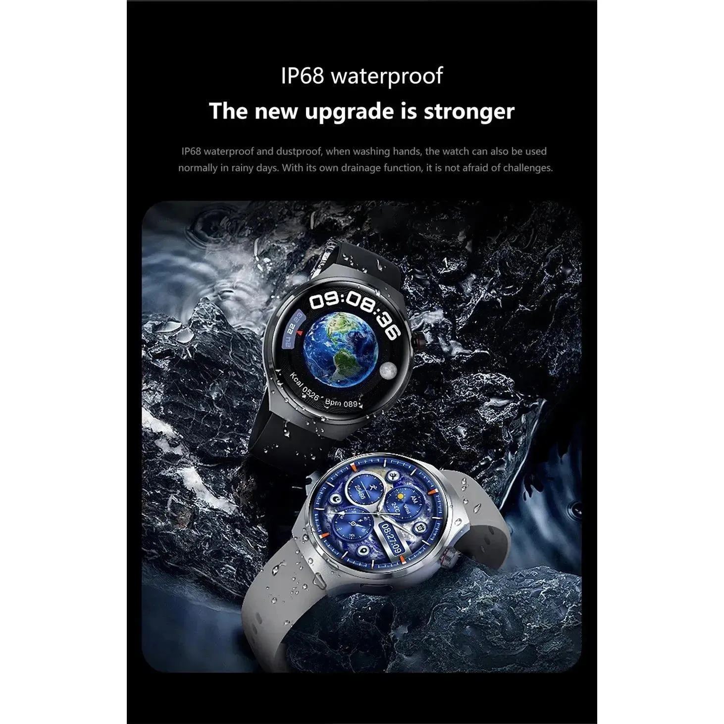 Smartwatch 1.6 inch HD Screen BT Call Compass NFC Waterproof Smart