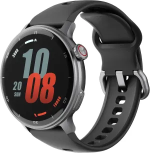 Smartwatch, Built in GPS, 1.43" HD AMOLED, 24/7 Blood Oxygen/Stress/Heart Rate Monitoring, Sleep Tracker, Women's Health, Make/Answer Call, Reminders, Compass, Altimeter (Bluetooth, 2 Bands, Black)