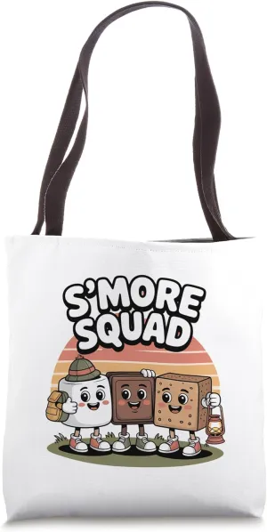 S’more Squad Cute Matching Camping Tote Bag