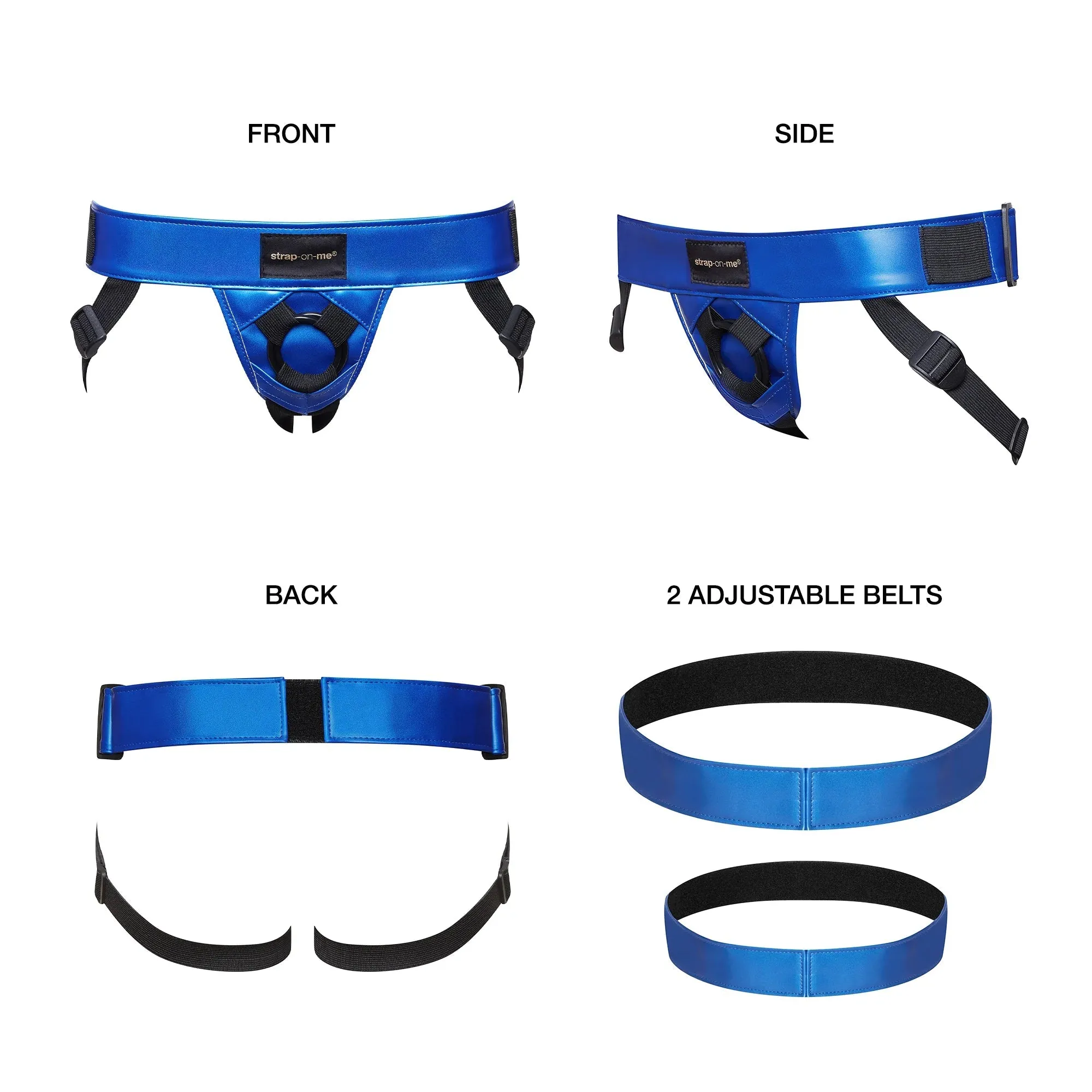Strap On Me Leatherette Curious Harness - Multiple Colors