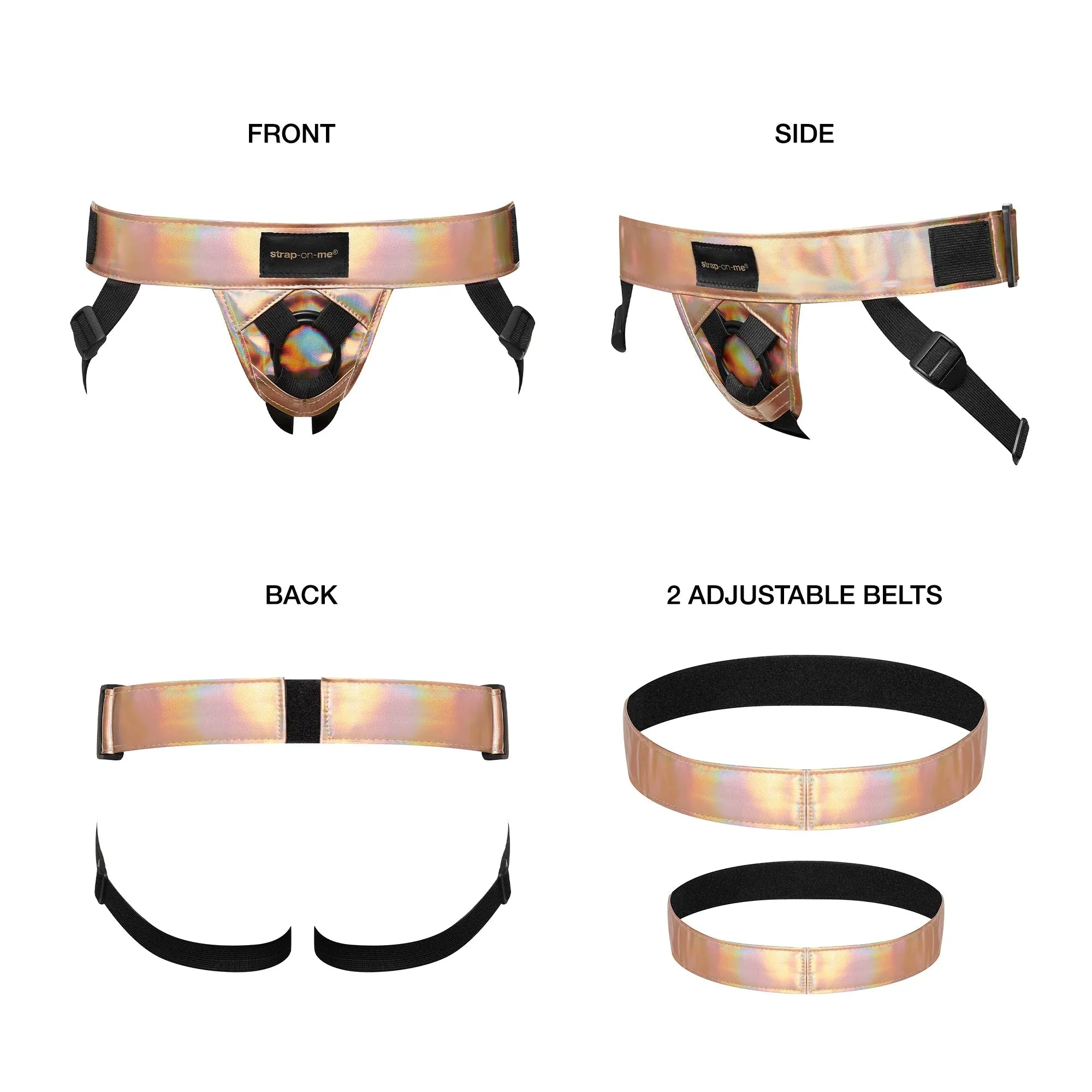 Strap On Me Leatherette Curious Harness - Multiple Colors