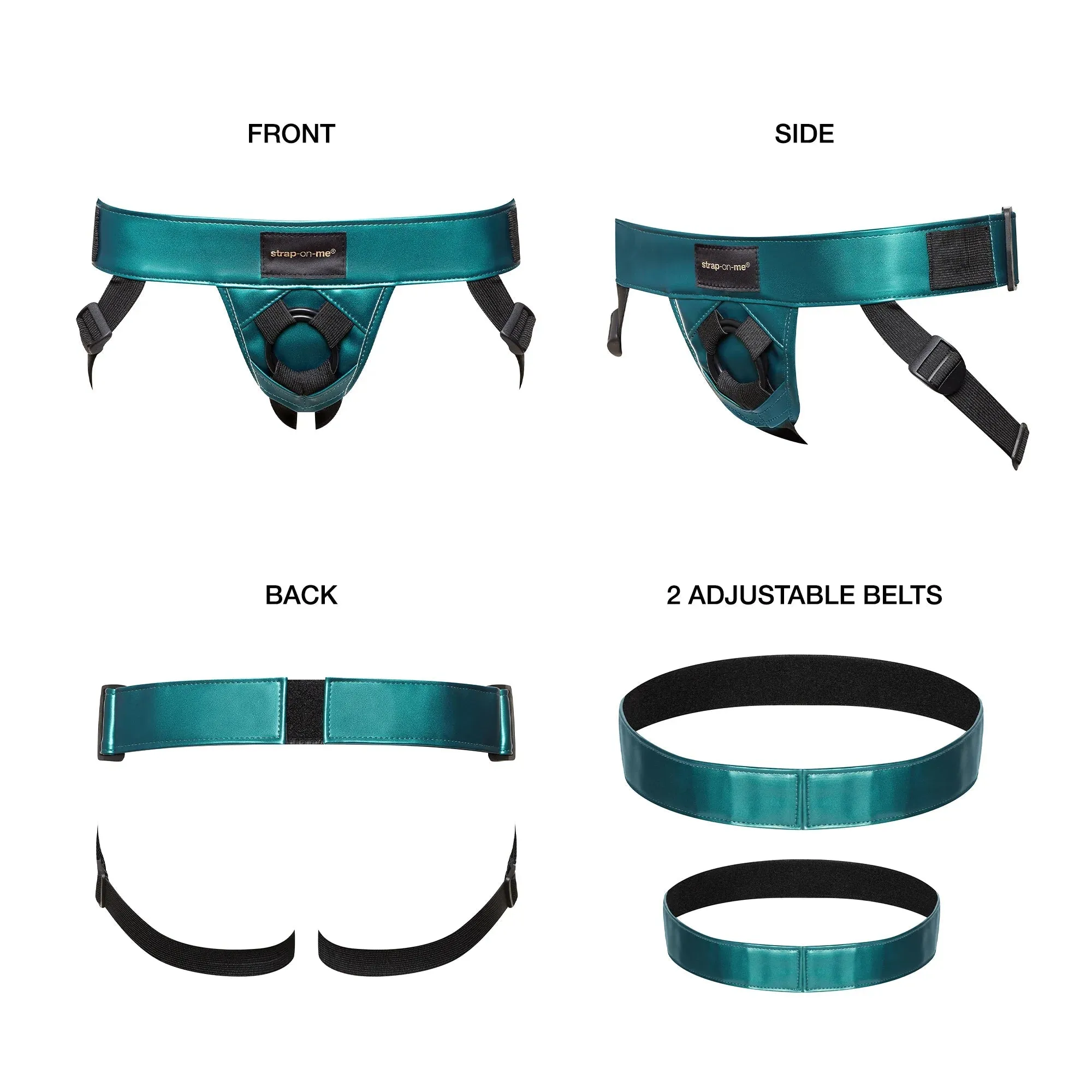 Strap On Me Leatherette Curious Harness - Multiple Colors