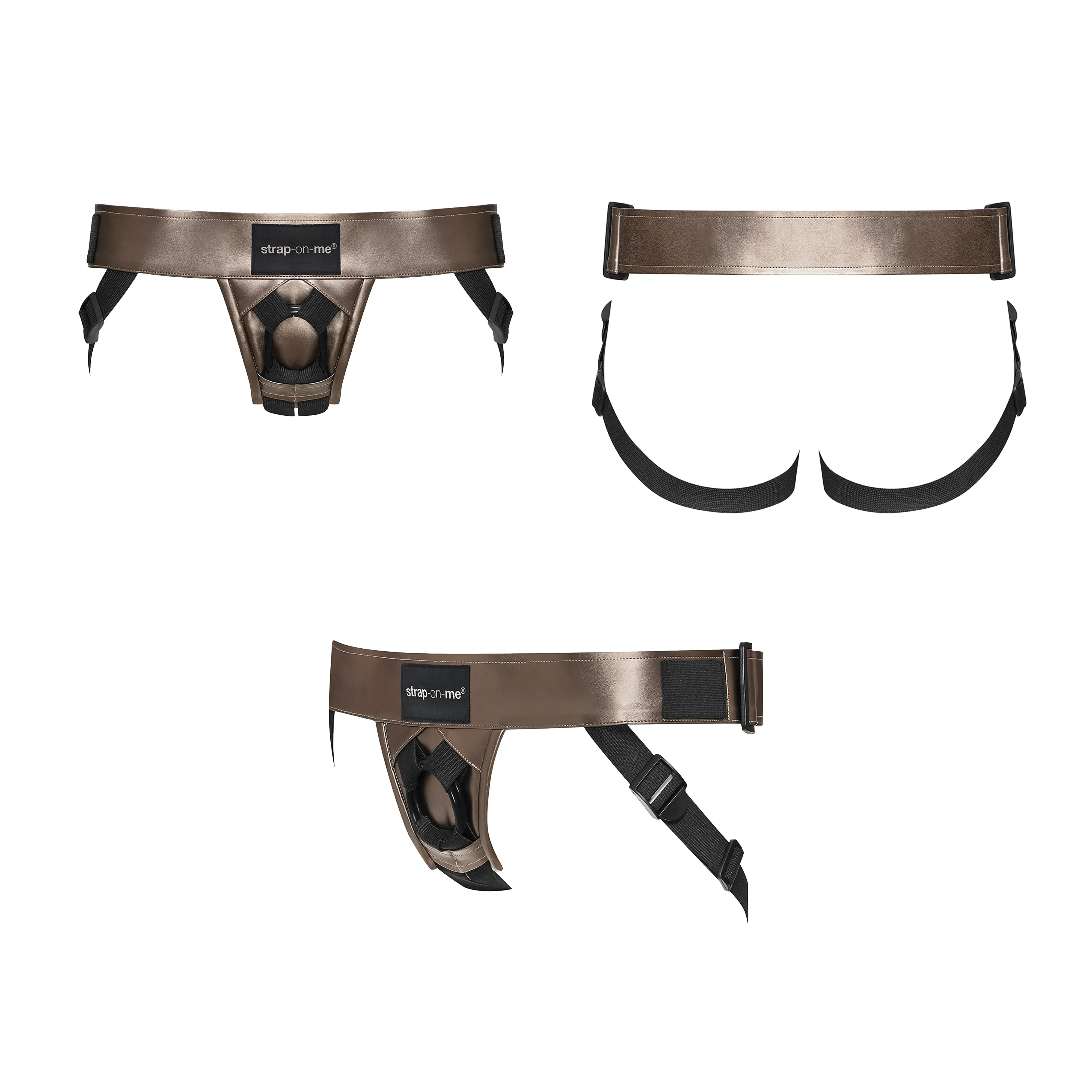 Strap On Me Leatherette Curious Harness - Multiple Colors