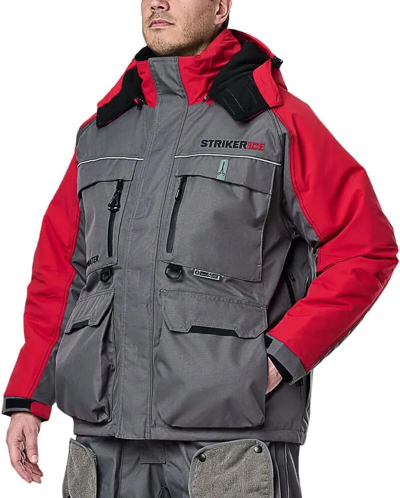 Striker Men's Hardwater Windproof Water-Resistant Insulated Outdoor Ice Fishing Jacket with Sureflote Flotation Technology
