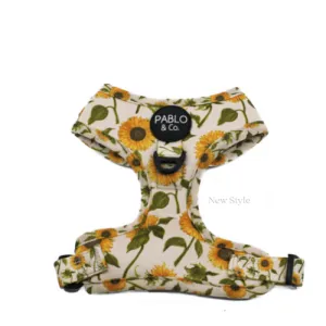 Sunflowers Adjustable Dog Harness